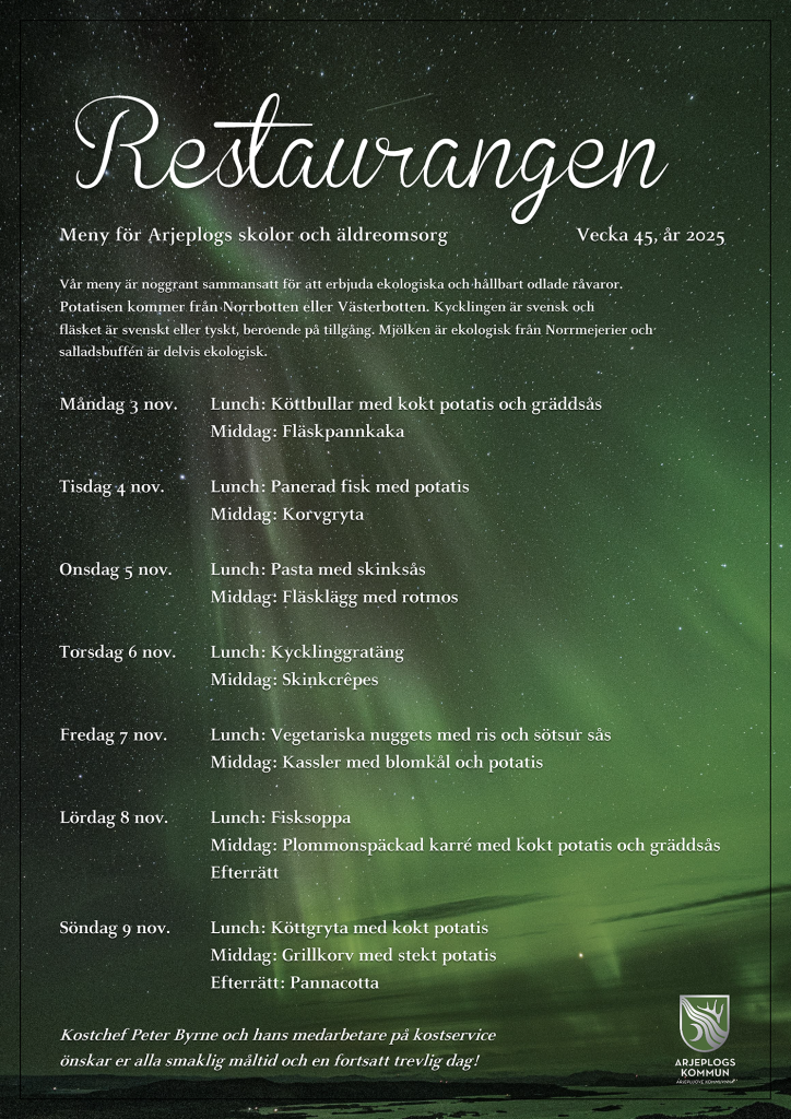 Meny vecka 45