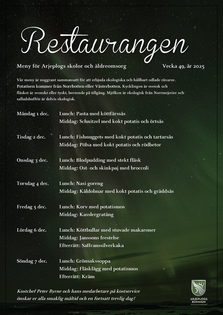 Meny vecka 49