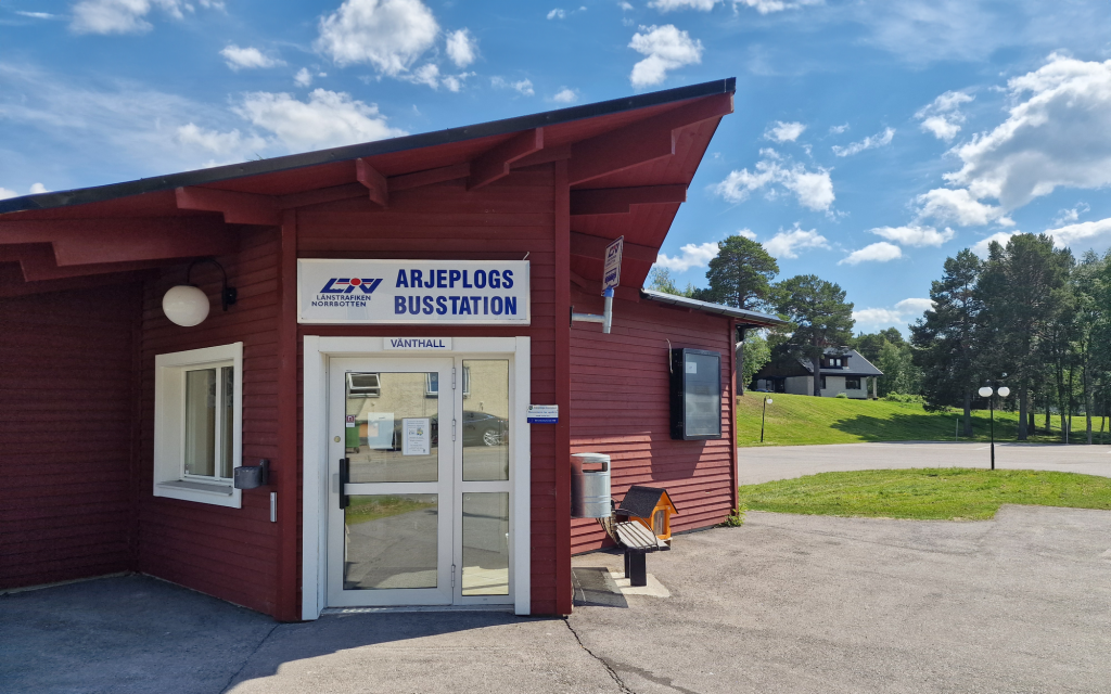 Bild på Arjeplogs busstation