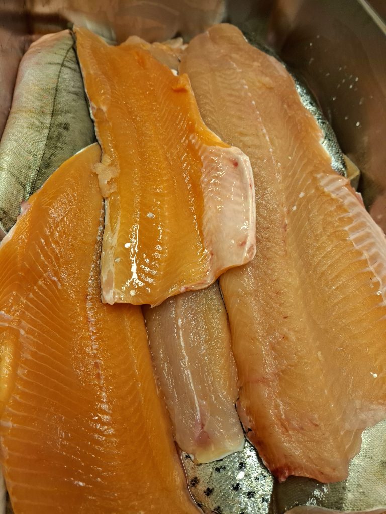 Fina fiskfiléer, öring och röding